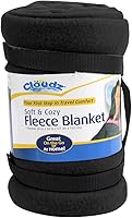 Vista 2 de Manta de forro polar de la marca Cloudz, 50" x 60", Negro