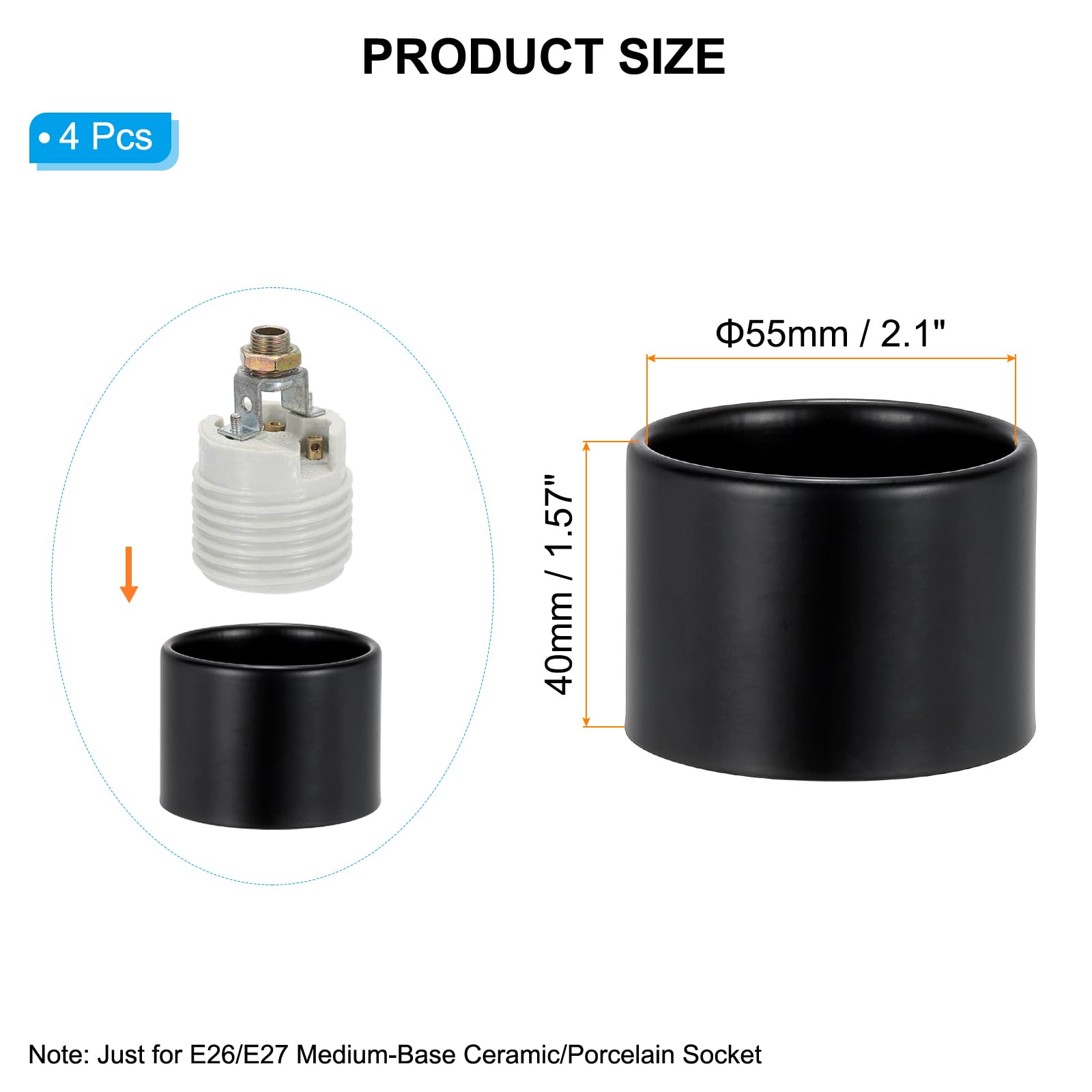 PATIKIL Light Socket Shade Ring - Image 2
