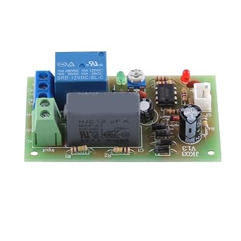 Walfront AC 220V Adjustable Delay Timer Switch Relay Module 1s-60s/1s-5min, Automatic Operation, Copper Contact, Normally Open, Through Hole Mount