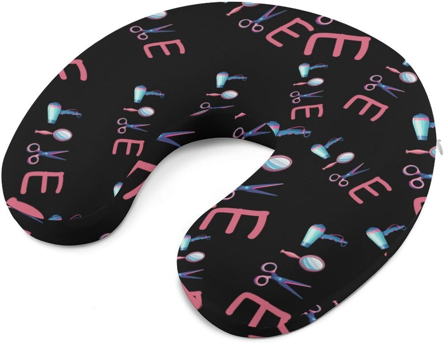 Hairdresser Hairstylist Love Barber Tool Travel Pillow U Shape Neck Pillow Washable Pillowcase for Sleeping Chair