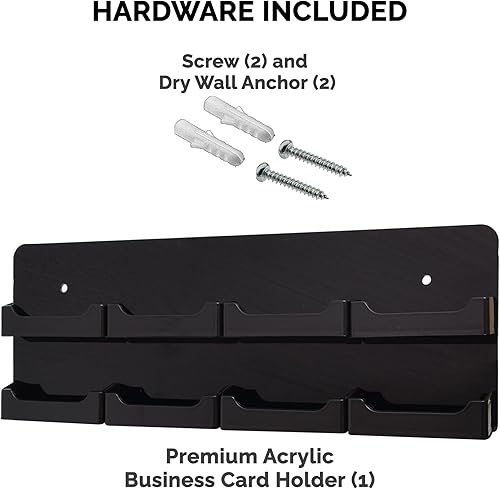 Miniatura 4 de Marketing Holders Tarjetero de alta calidad para montaje en pared horizontal multi 8 bolsillos negro acrílico