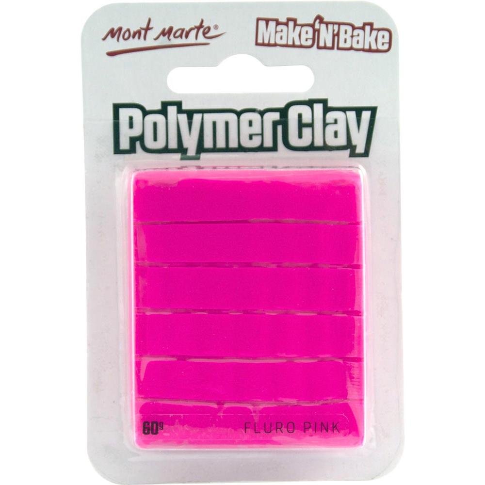 MONT MARTEM.M. Make N Bake Polymer Clay 60G - Fluro Pink