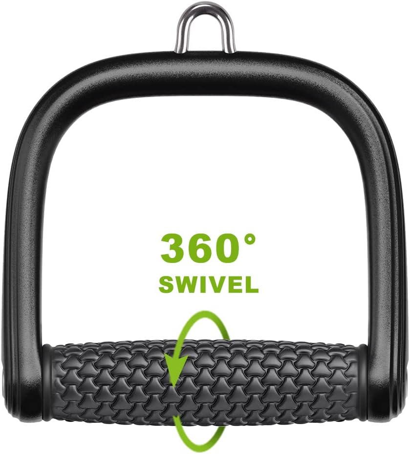 BeneLabel Push Up Bars & D Handle Cable Attachment Bundle - Anti-Slip Push Up Handles with Stainless Steel Support & Non-Slip Aluminum Cable Machine Handles for Strength Training and Home Gym Workouts