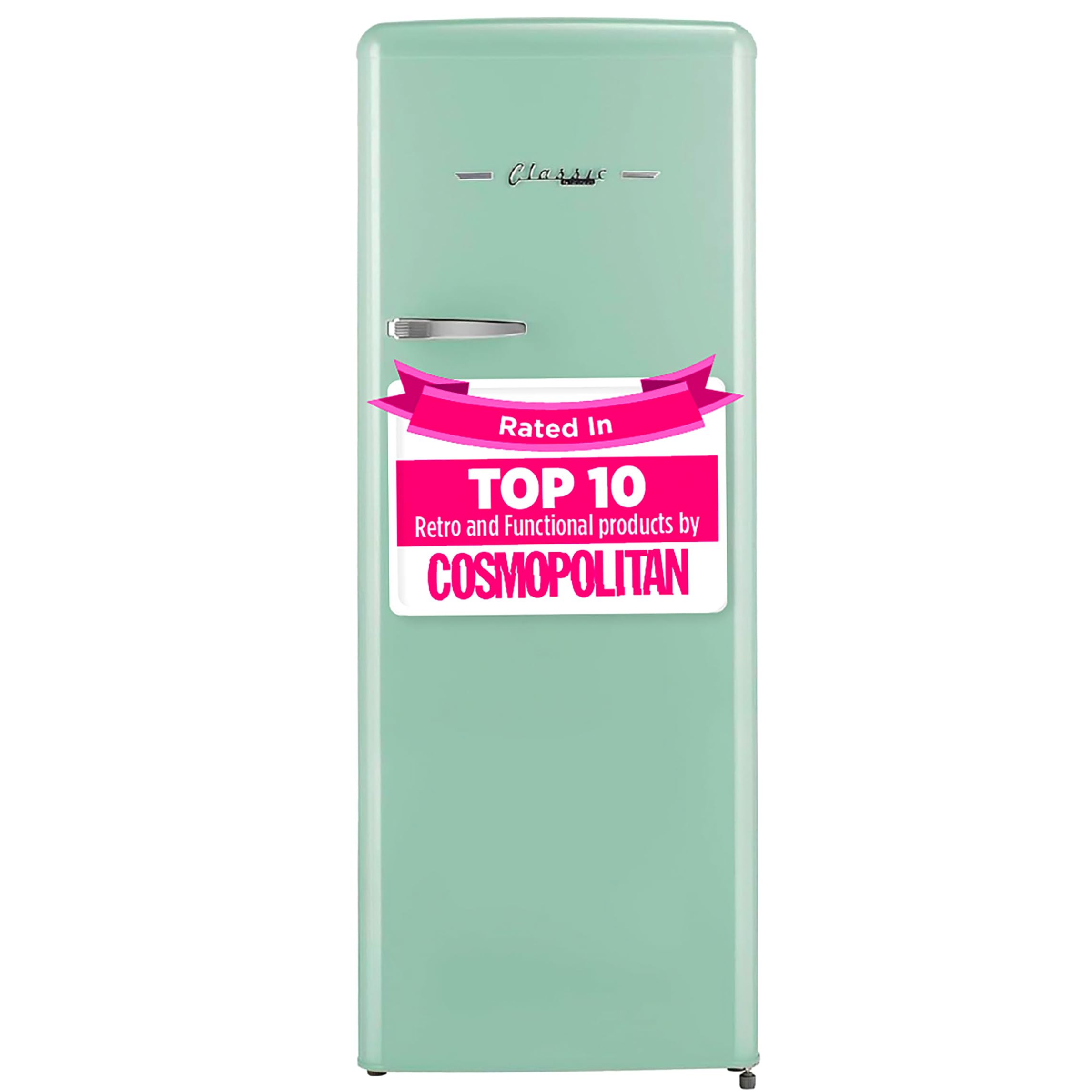 Unique Appliances Classic Retro Refrigerator with Freezer, 8 cu./ft. Storage Capacity, Energy certified Apartment Fridge with Freezer, AC Refrigerator, Summer Mint Green | Fridge.com