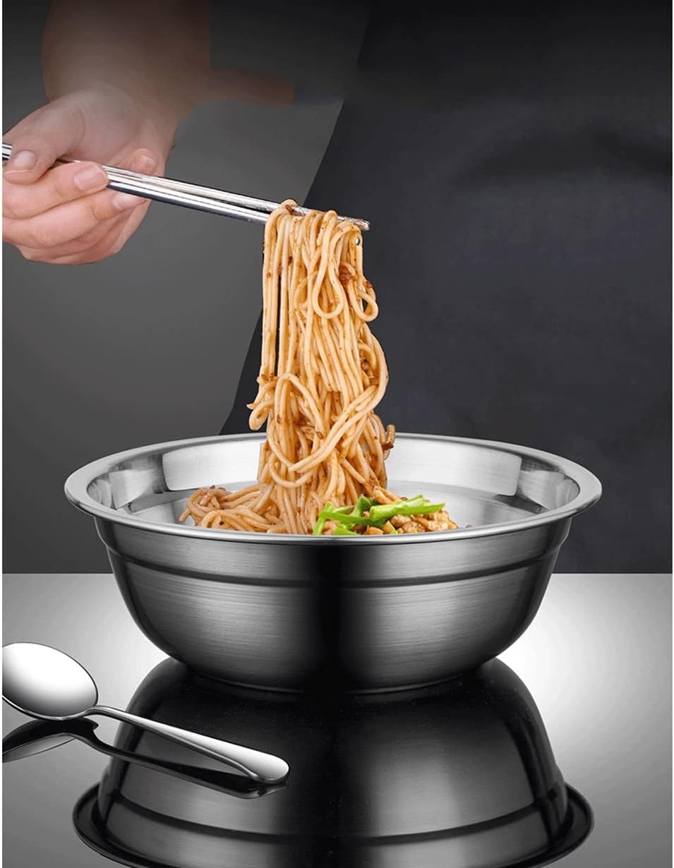 Pots And Pans Mixing Bowls Nesting Bowls 5-Piece Set, Baking, Cooking, 304 Stainless Steel Kitchen & Dining Cookware Sets