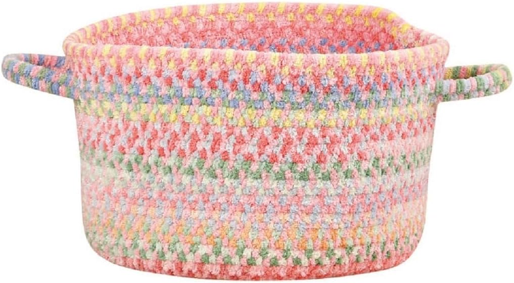Capel Rugs Baby's Breath 16 in. x 9 in. Braided Basket (Pink)
