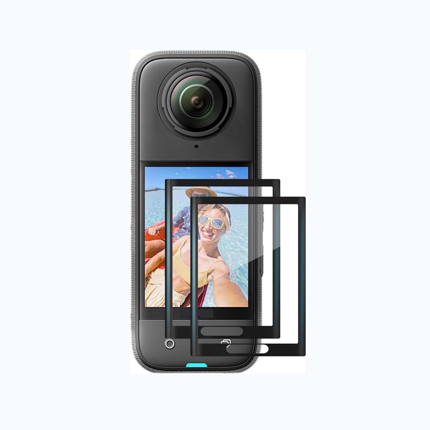 CENXI Screen Protector Film(2 Pack) for Insta 360 X4 Accessories, Tempered Glass LCD Display Film, Ultra HD, 9H Hardness, Scratch Resistant, Anti-Fingerprint