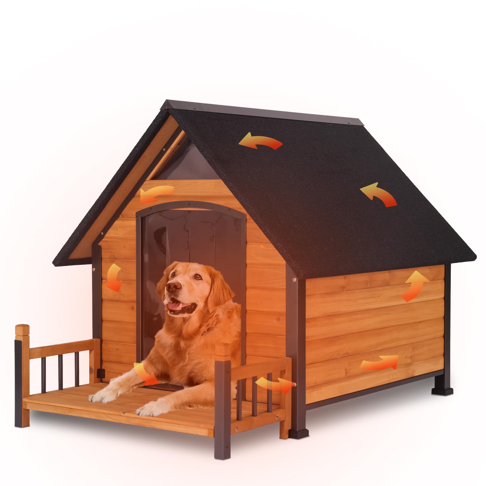 GUTINNEEN Extra Large Insulated Dog House Outdoor