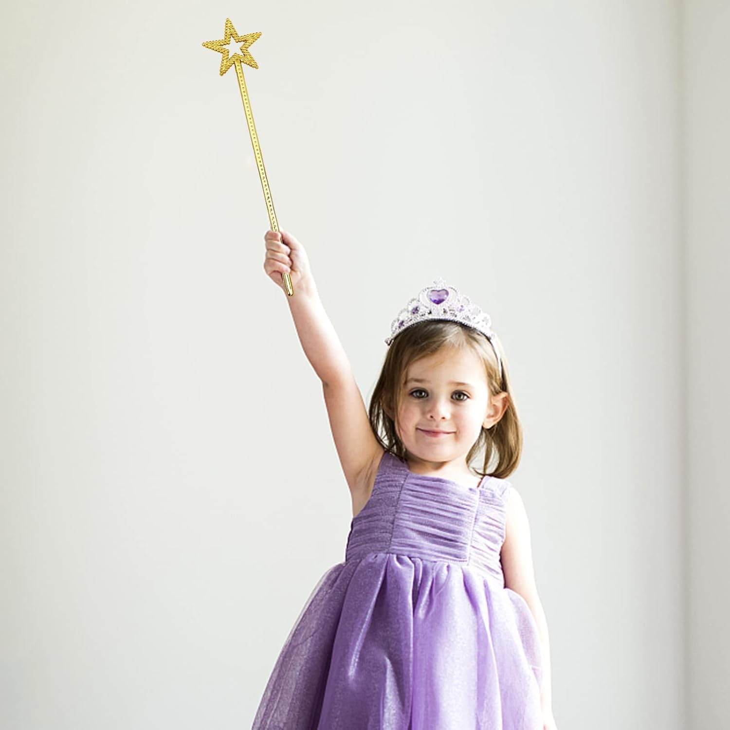 2 Stück Prinzessin Zauberstäbe Mit Glitzer – Goldene Sternenstäbe Für Cosplay, Geburtstag & Weihnachten