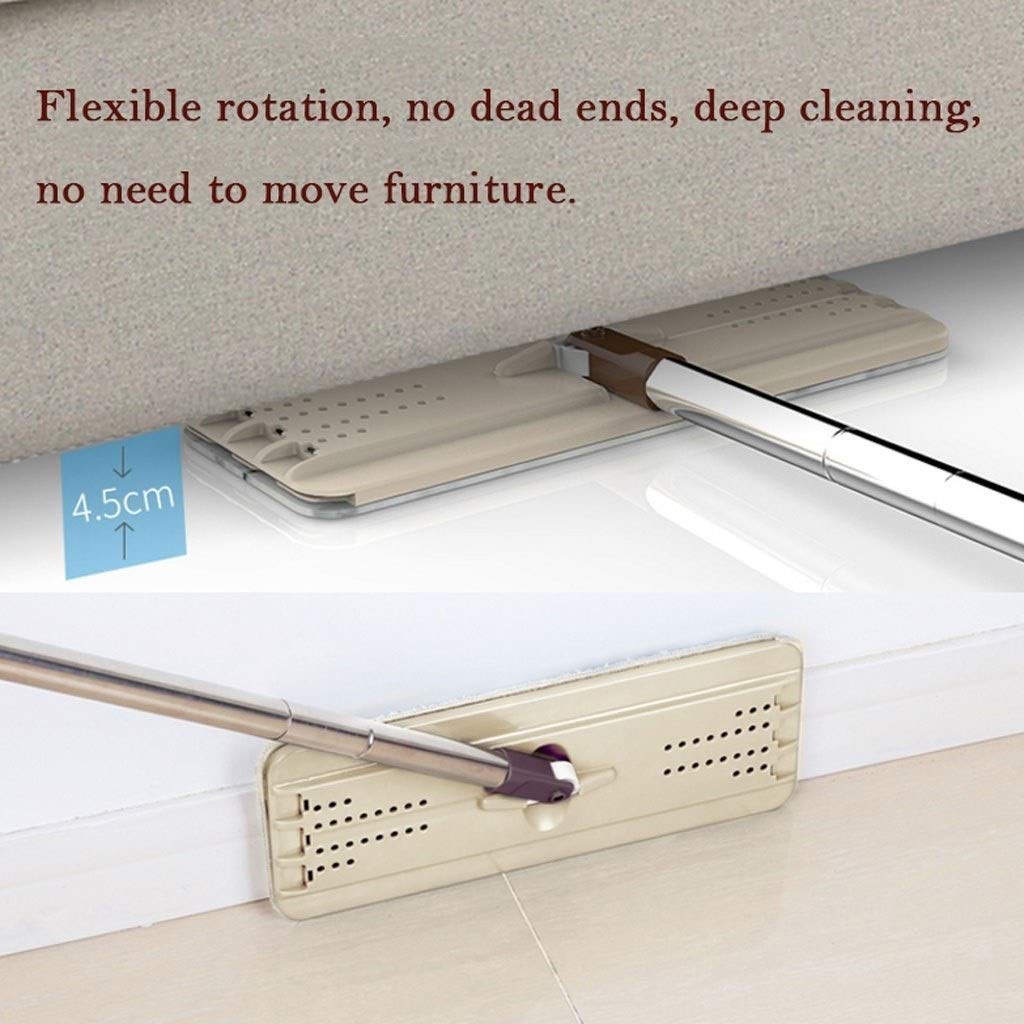 Mop Mop Piatto in Acciaio Inossidabile Set mocio casa 1 Secchio 1 Mocio Pulizia Pavimento Asciutto e Bagnato 1 Mocio Riutilizzabile Pulizia Pavimento e della casa