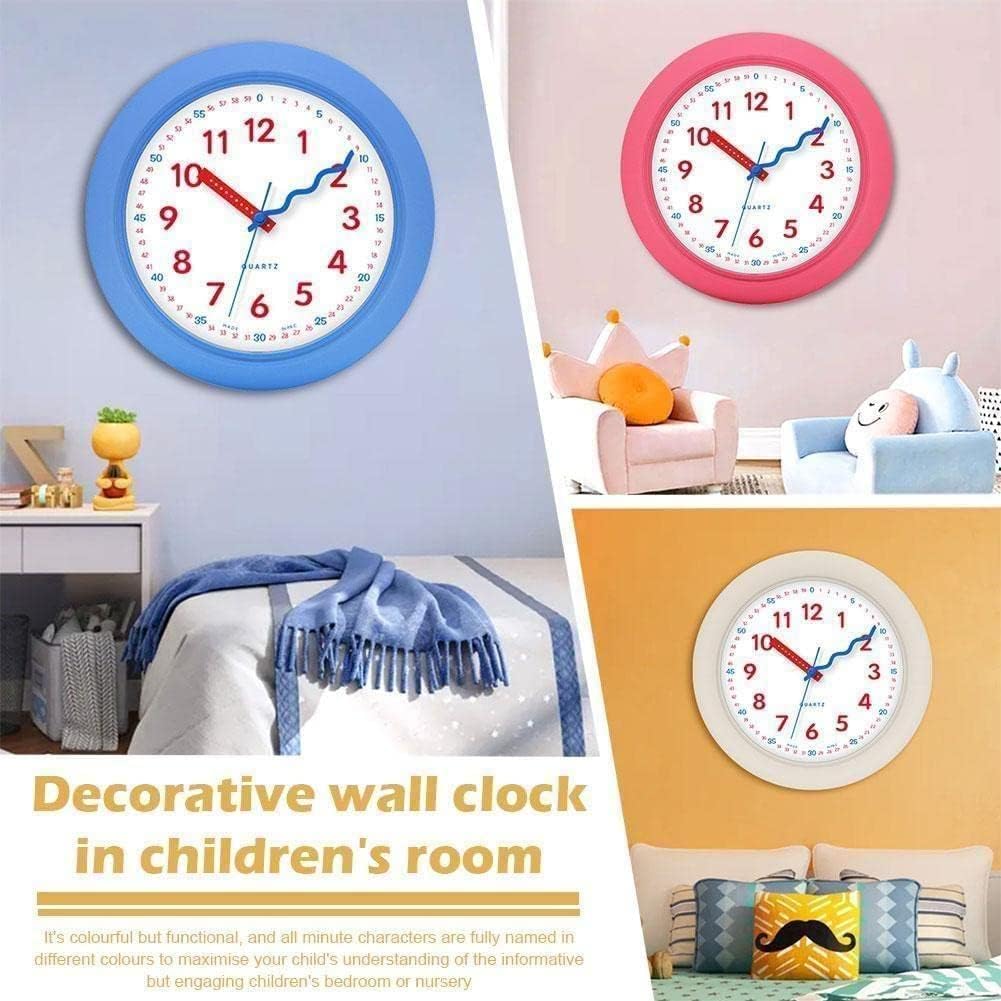 Wall Clocks New Yellow Modern Wall Clock Cute Living Room Home Clock Table Bedroom Clock Kids Silent Gift Decoration (Color : B)