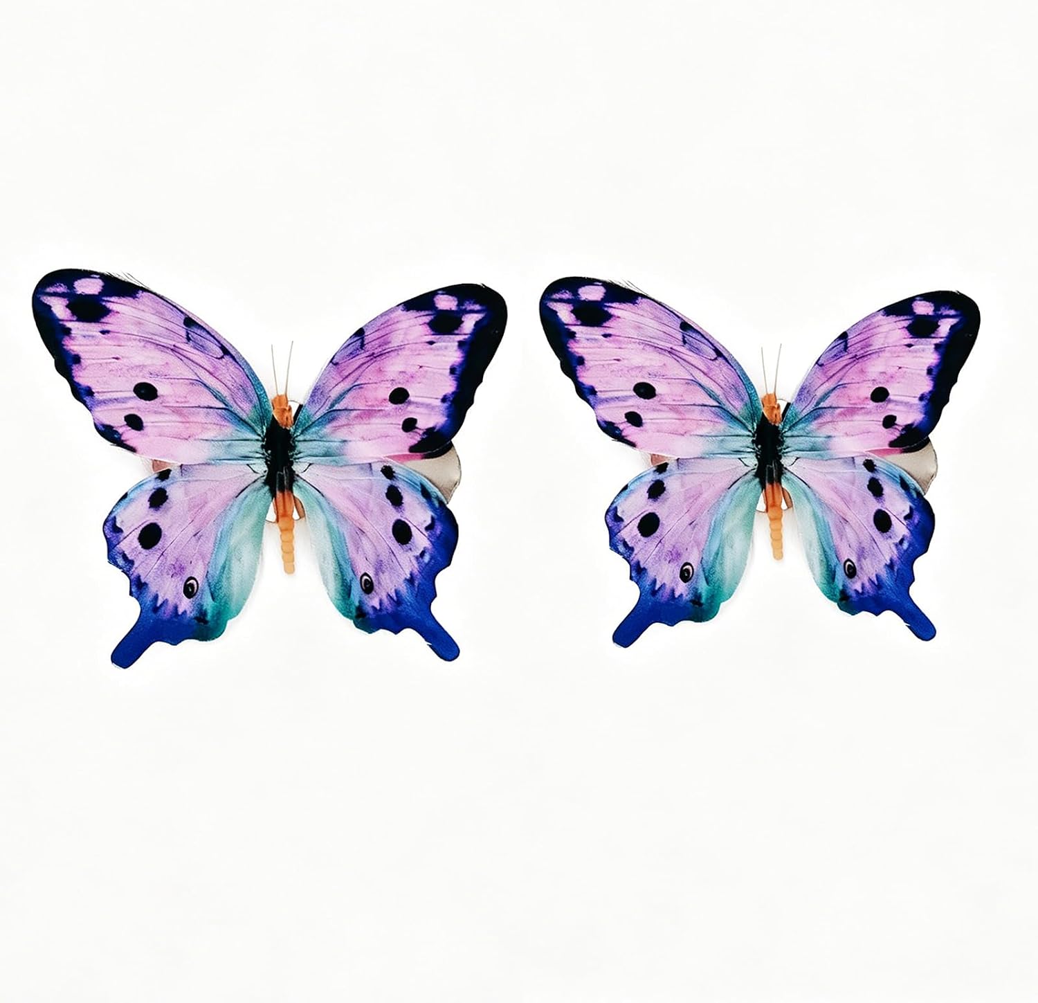 2pcs Colorful Butterfly Curtain Clips, Curtain Fastener Set, Bedroom Curtain Decorative Door Clips, Bohemian for Living Room, Bedroom, Office, Dormitory and Home Decoration (Purple)
