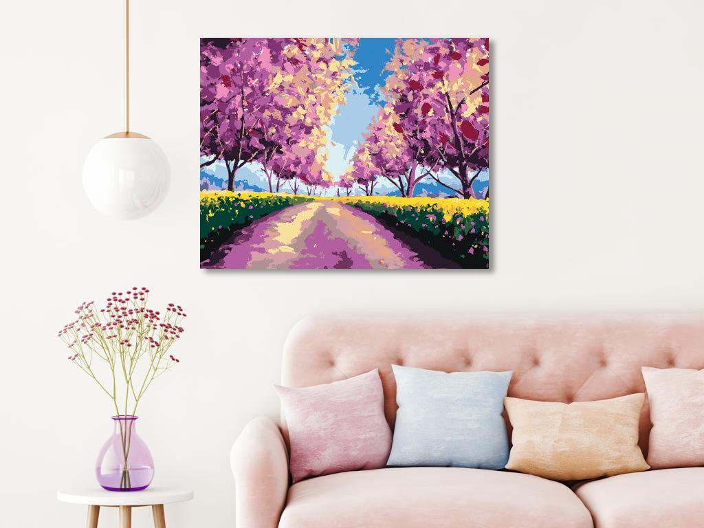 Malowanie według liczb - SAKURA na polu 80 x 100 cm z blejtramem (już napięty)