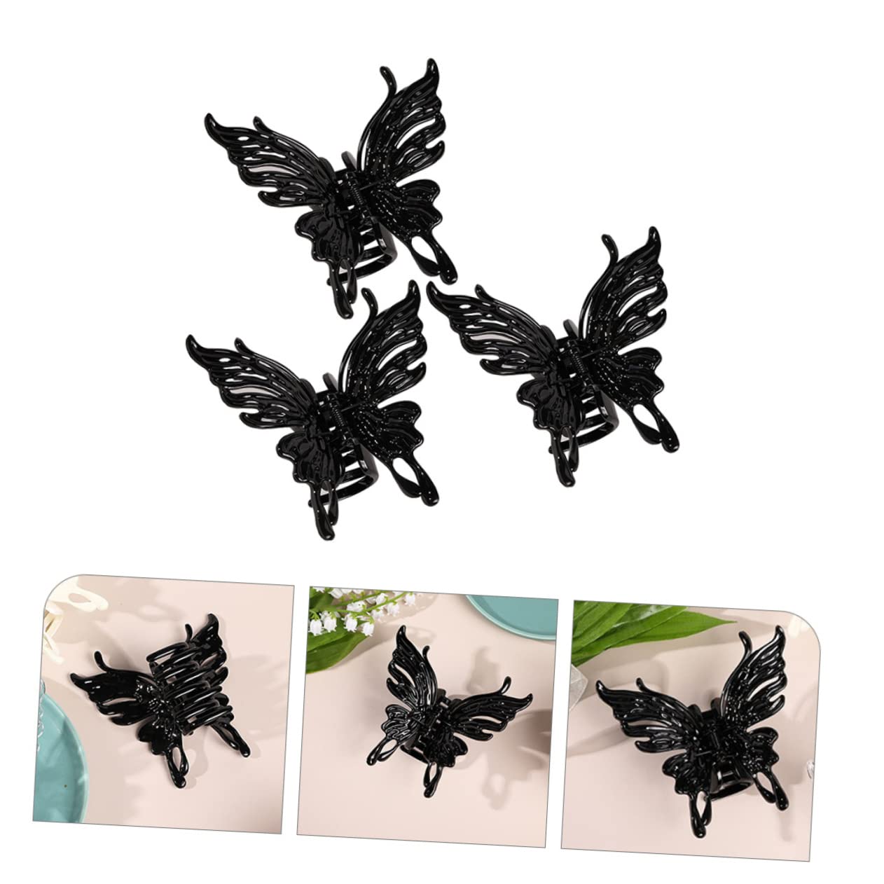 minkissy 12pezzi Fermagli Per Clip Grandi Da Farfalle Accessori Per Acconciature Eleganti e Versatili Per Donne e Ragazze Per Lunghi Corti e Sottile