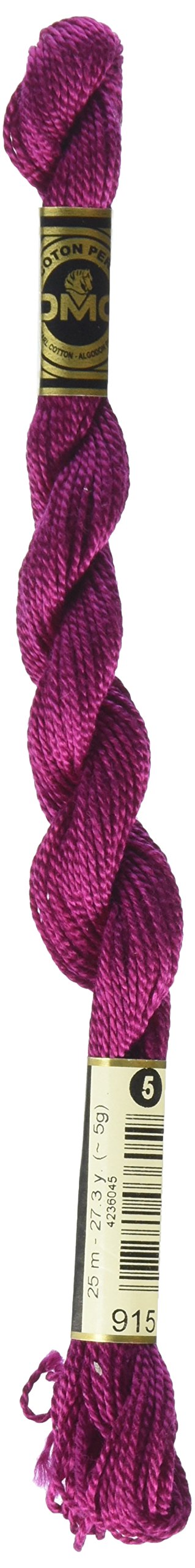 DMC 115 5-915 Pearl Cotton Thread, Dark Plum, Size 5