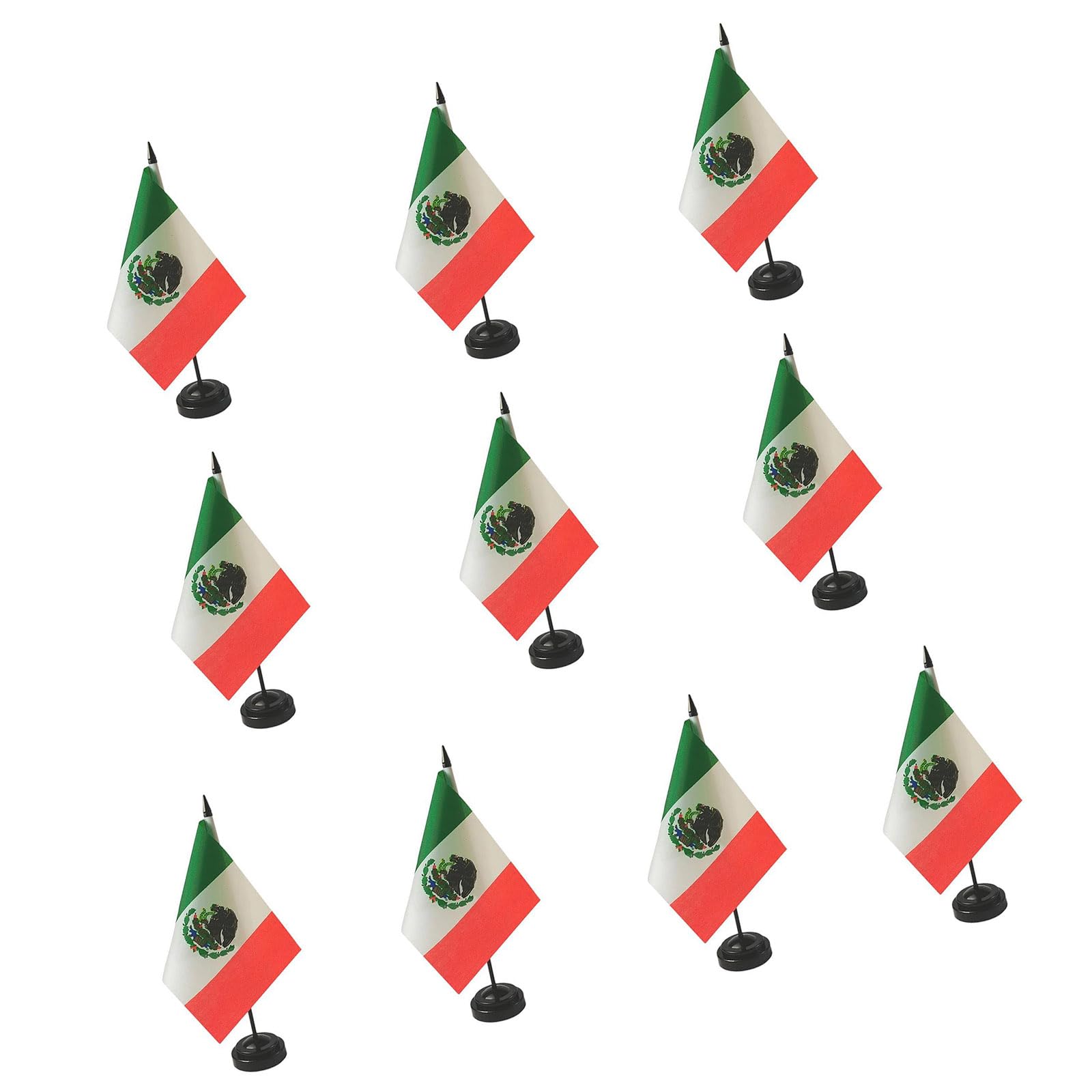 Kalttoy 10PCS / set Patriotic Football Event Table Banners Meeting Room Flag Team Charm Pendant for Any Celebration Tournament Table Flags