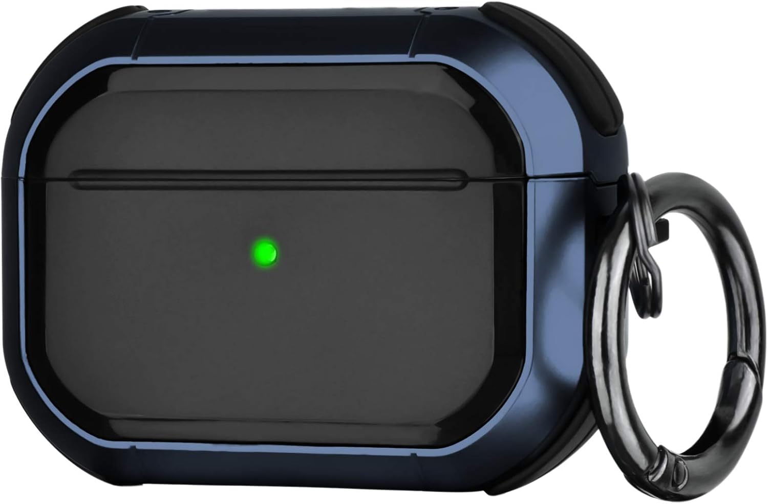 KHR Rugged Armour Case Cover Compatible with AirPods Pro 2nd & 1st Generation, Hard Eggshell Protective Case with Metal Keychain for AirPods Pro 2 & Pro (Blue)-image-26