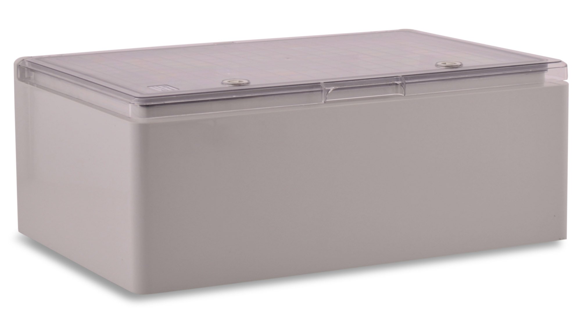 QWORK® industriële behuizing, waterdicht IP65 ABS kunststof behuizing met PC transparant deksel, schakelkast aansluitdoos aansluitdoos verdeelkast lege behuizing 150x100x70mm