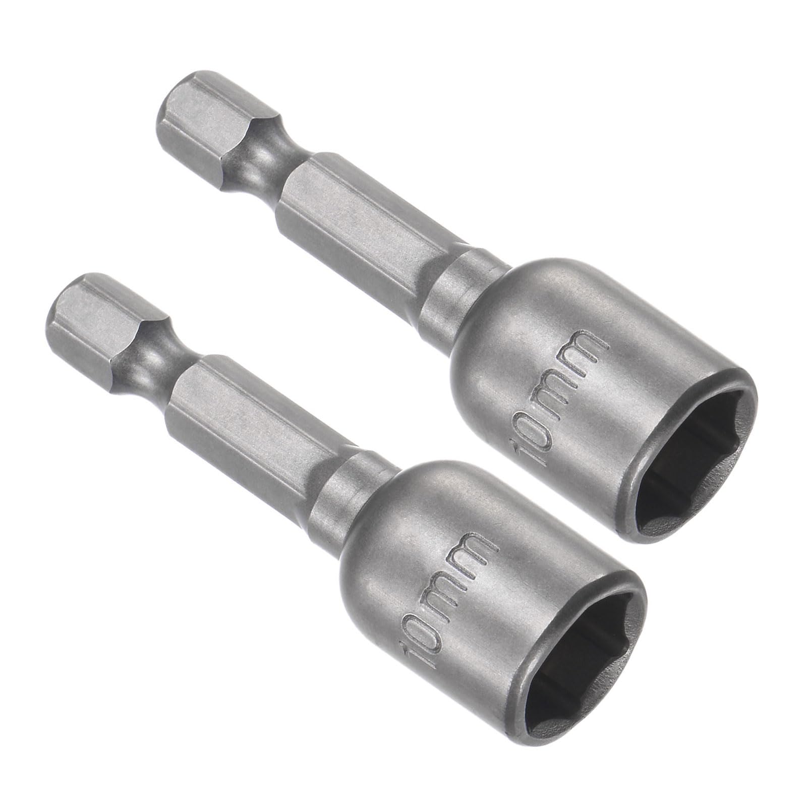 Punta Avvitatore Cambio Rapido, 10mm Metrico 48mm Lunghezza 1/4" Attacco, Punte Trapano Incastonatore Magnetica Codolo Cilindrico Cr-V - (Applicazioni: Riparazioni Auto) - 2Pz