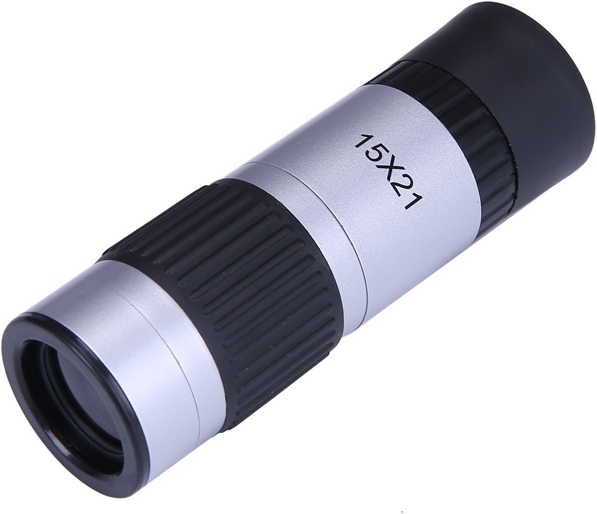 HDE 15x Zoom Compact Monocular 21mm Bright and Clear Single Hand Focus Telescope for Bird Watching Wildlife Hunting Camping Tourism and Outdoor Use with Included Case