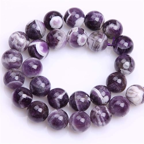 Miniatura 4 de JOE FOREMAN Cuentas de amatista para hacer joyas, piedras preciosas naturales, semipreciosas, redondas, color mixto, 15 pulgadas, Piedra