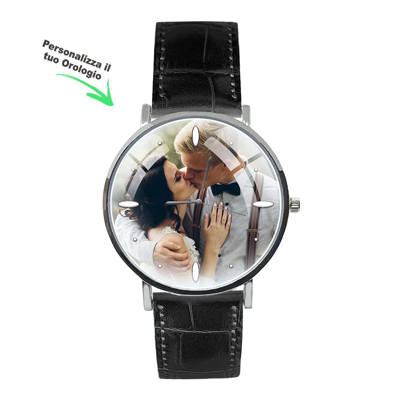 Orologio Personalizzato unisex con cinturino in Pelle - G LEATHER - Unisex