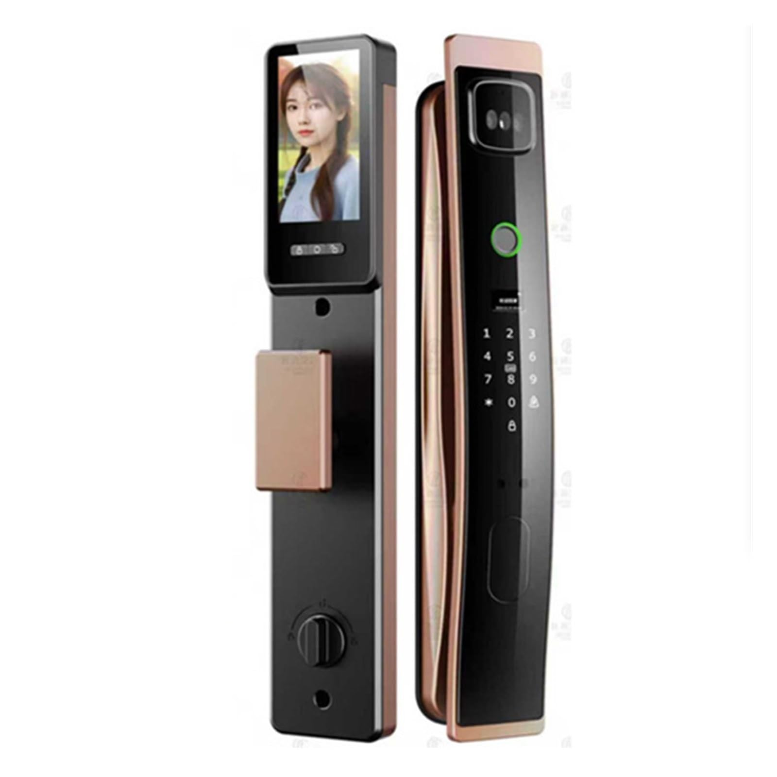 DIGNIFE Smart Door Lock, 3D Face Recognition Automatic Smart Lock Fingerprint Anti Theft Door Lock