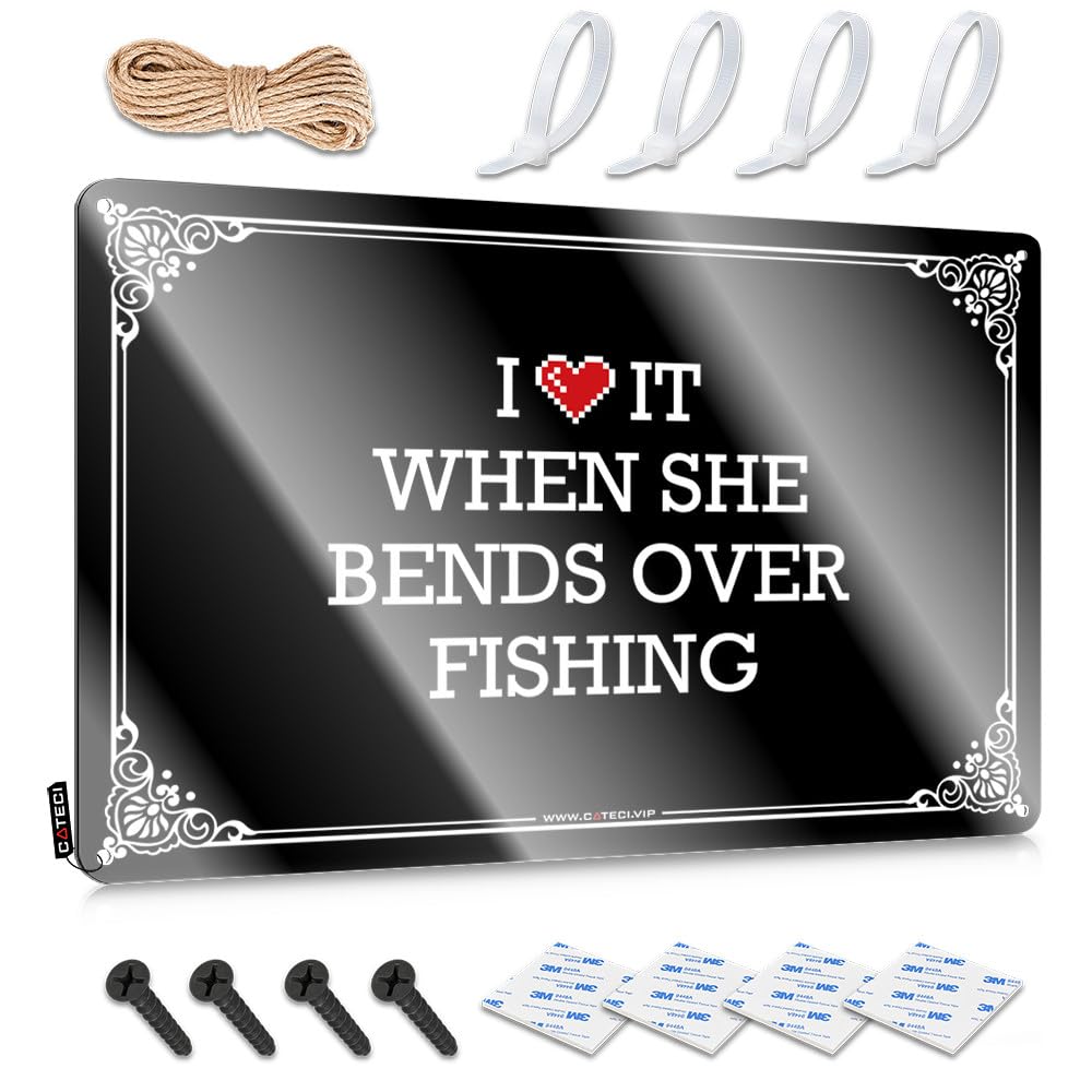 Fzfn Colour Decoration Man Cabe Decor Wall Decor | I Love It When She Bends Over Fishing Round For Home Bar Home(30X40cm)