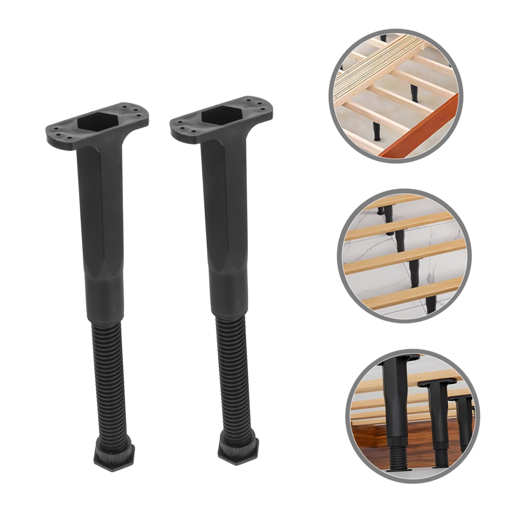 ULDIGI 2pcs Bed Support Legs Bed Frames Bedframe Steel Bed Frame Leg Adjustable Bed Legs Replacement Bed Frame Support Furniture Legs Replacement Bed Slats Part Bed Board Bedstead