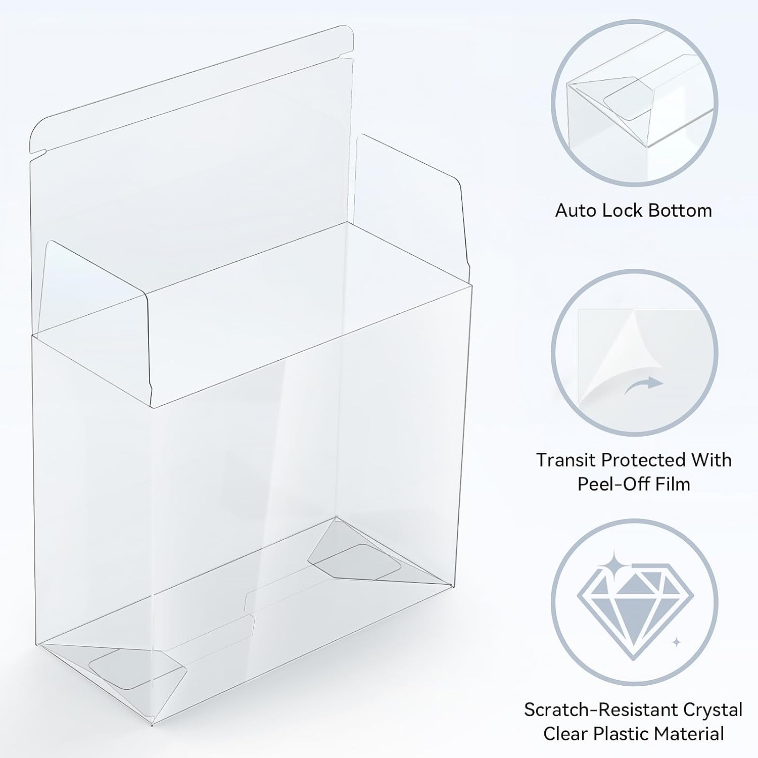 【5 Pcs】 PKMN ETB Protector Case, Elite Trainer Box Protector, ETB Box Plastic Display Case-Compatible with Elite Trainer Boxes, 0.5mm Thick, Scratch-Resistant Material