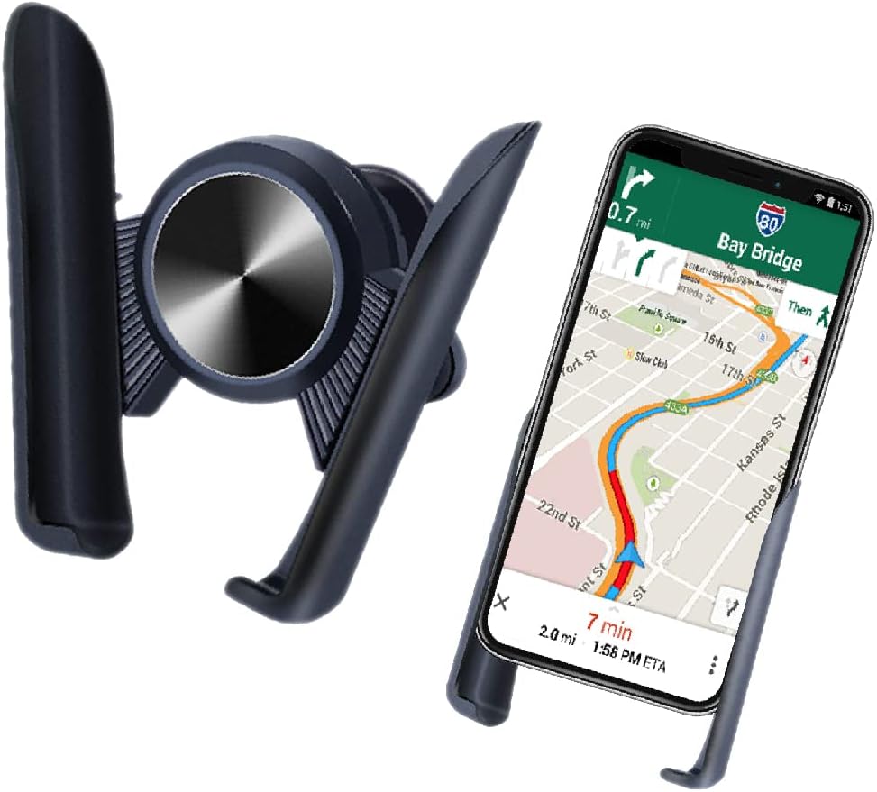 Car Phone Holder Mount for Car Air Vent / Dashboard, Slide in One Hand Operation Design, Universal Car Phone Holder for iPhone, Samsung, Moto, Huawei, Nokia, LG, Smartphones