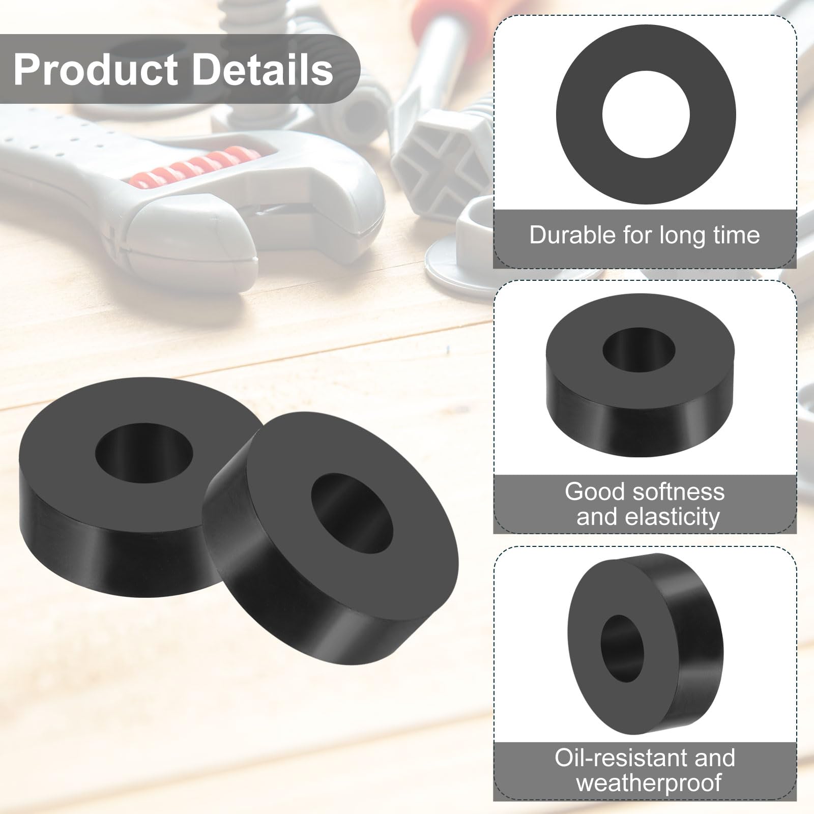 PATIKIL Multi Purpose Rubber Spacer - Image 3