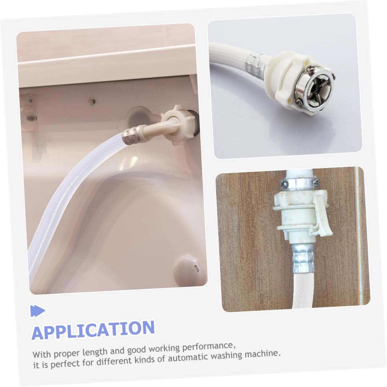 LIFKOME 2 pièces Tuyau Alimentation Machine à Laver PVC Mètres avec Raccord Fileté pour Machine à Laver Automatique Facile à Installer sans Fuite