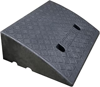 Curb Ramps for Driveway Ramps for Low Cars, Loading Ramps, Heavy Duty Loading Rubber Dock Rubber Curb Ramps, Anti-Slip Surface, Shed ramp, Industy Driveway Curb for Ramps 22cm Black