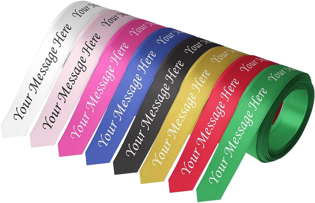 Personalised Ribbon - 25mm Width - Personalised Printed Ribbon, Custom Printe...