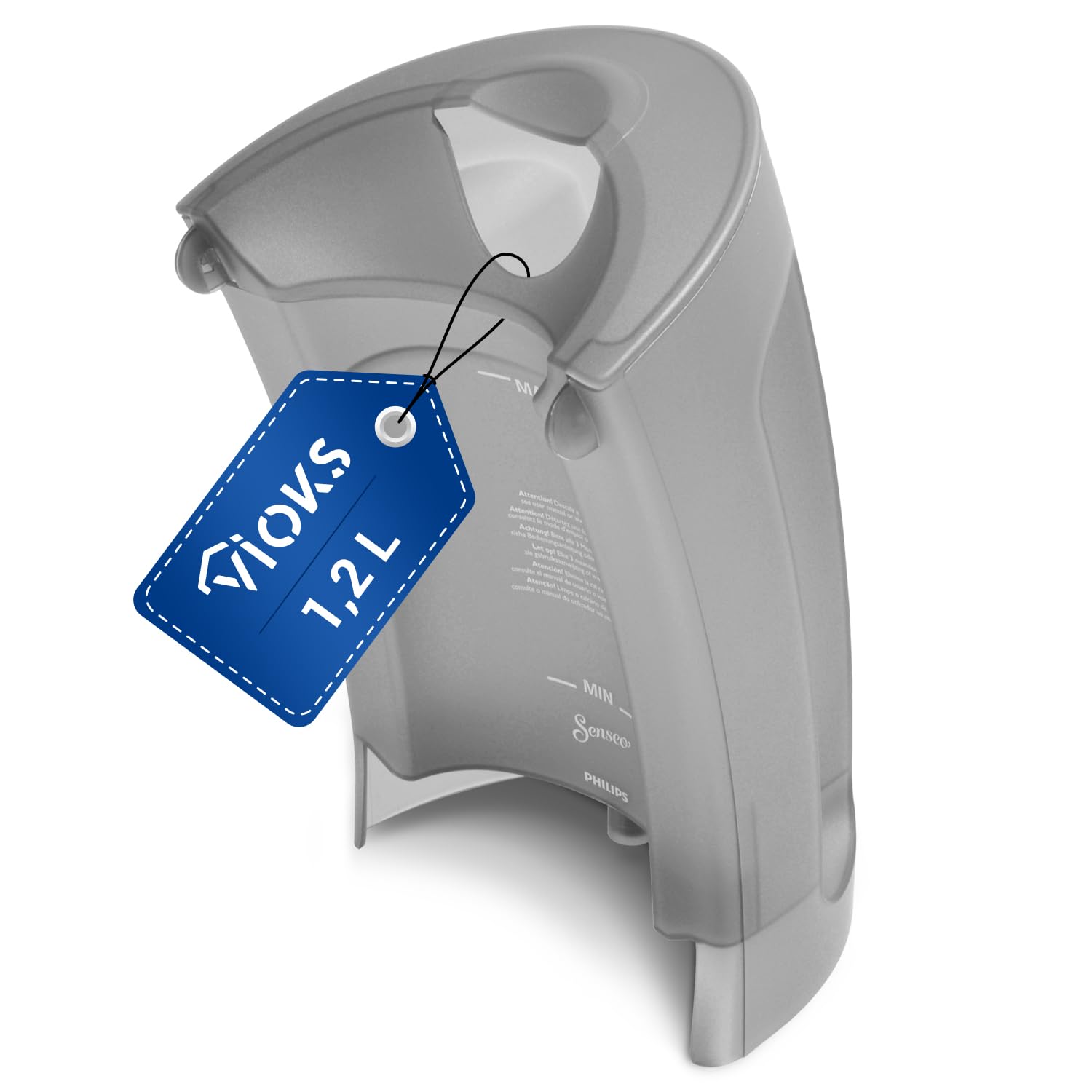VIOKS Depósito de agua de repuesto para cafetera Senseo 422225965551 (1,2 L)
