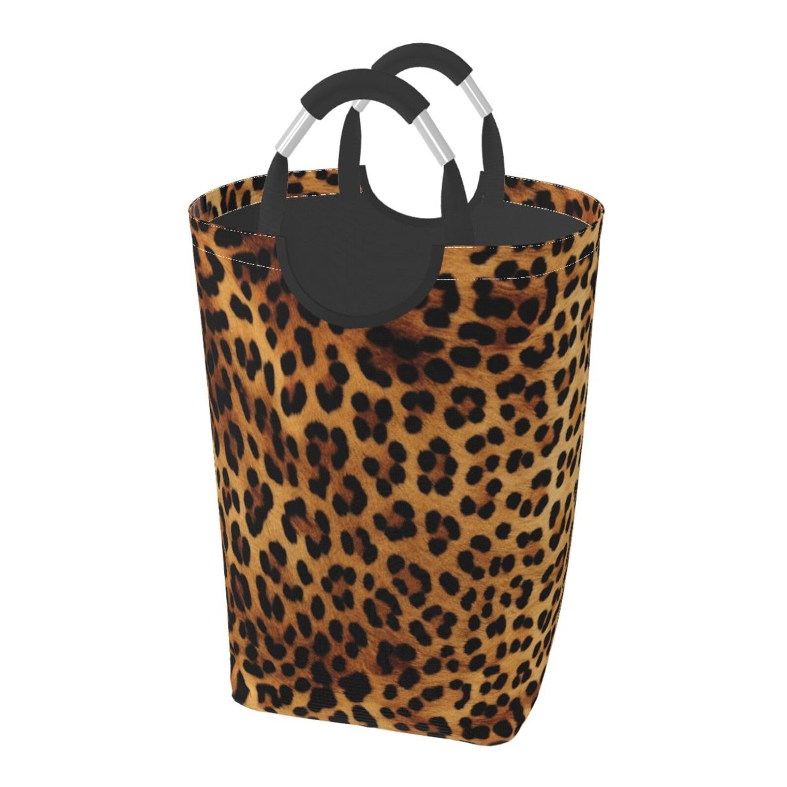 Panier à linge pliable pour dortoir et camping au motif léopard ultra tendance
