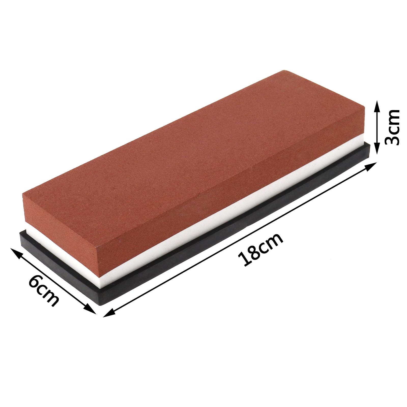OTOTEC Pierre à aiguiser double face en corindon blanc 1000/3000 avec tapis antidérapant