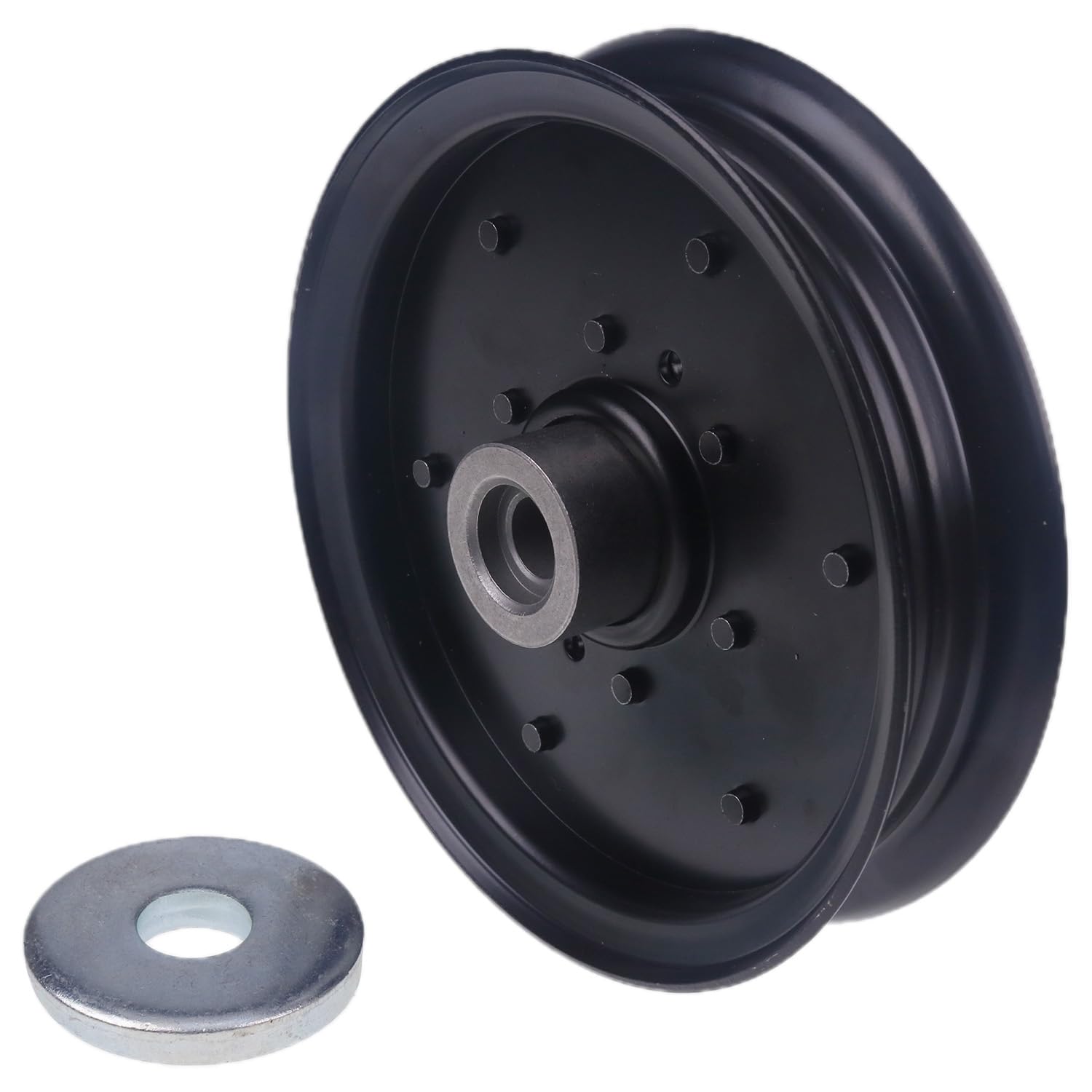 Flat Idler Pulley 604231 126124 Compatible with Hustler Mower 52" Raptor 938597 937854 937813 937763 937755 Lawn Mower 60" Raptor SD 939207 939181 938696 938688 938035 Decks