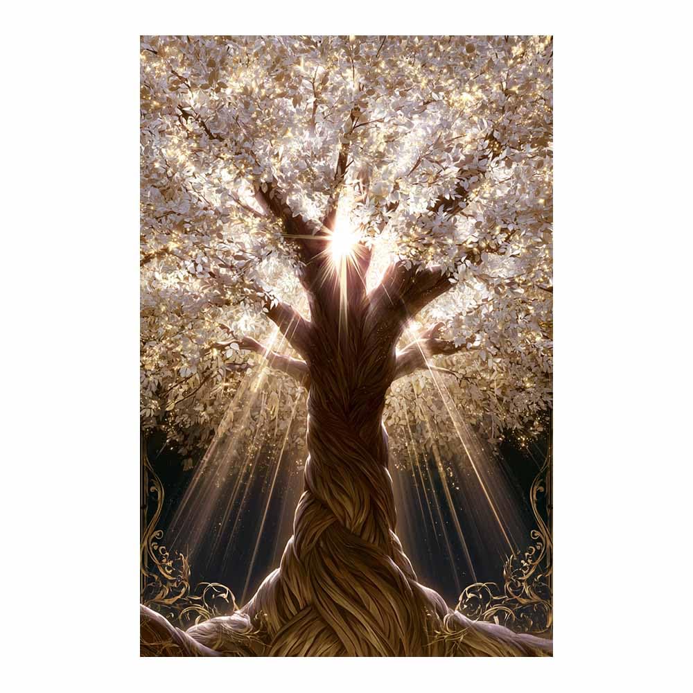 HOQIU Print Canvas Poster Decor Silk golden Blooms tree canvas prints, nature wall art, for Bathroom Home Office Decor(Multicolor)-80x120cm Unframed