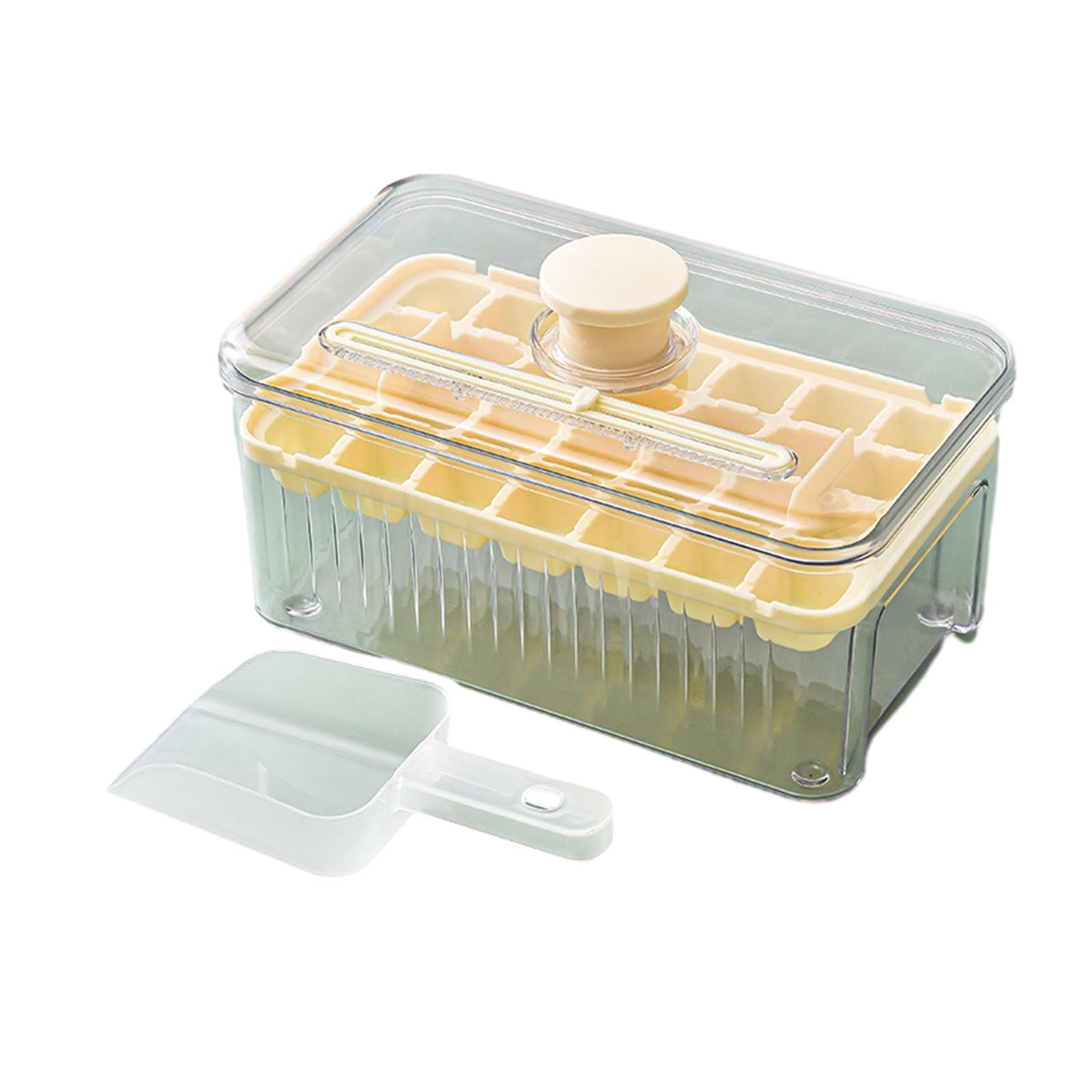 Tsophreniq and Novel Ice Box for Pressing Cube Household Large-capacity Press-out Lattices Storage Box Cube Tray Mold