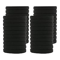 Vista 6 de Bandas elásticas para el cabello para mujer, bandas elásticas para el cabello de 1.2 pulgadas, accesorios suaves para el cabello, banda negra gruesa