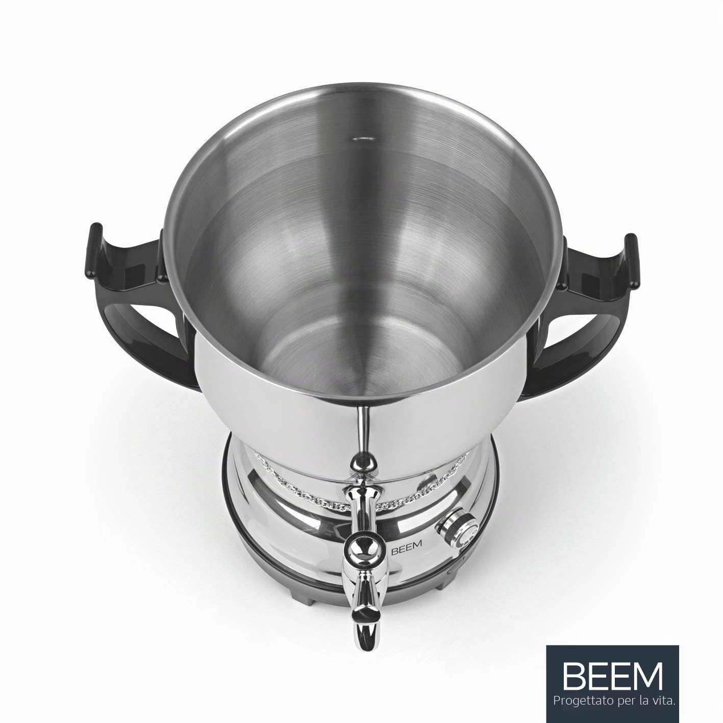 BEEM SAMOWAR 2030-3 l | Tea Maker Elettrico 2.200 W | Acciaio Inox, Contenitore per Acqua da 3 Litri, teiera da 1 litro | Adatta per Uso privato, alberghiero, gastronomico