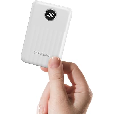 Portable Charger,Ultra Slim 10000mAh 22.5W Power Bank,USB C in/Output Fast Charging Mini Battery Pack Compatible with iPhone 17 16 15 14 Samsung S23 S22 S21 Google iPad etc (White)