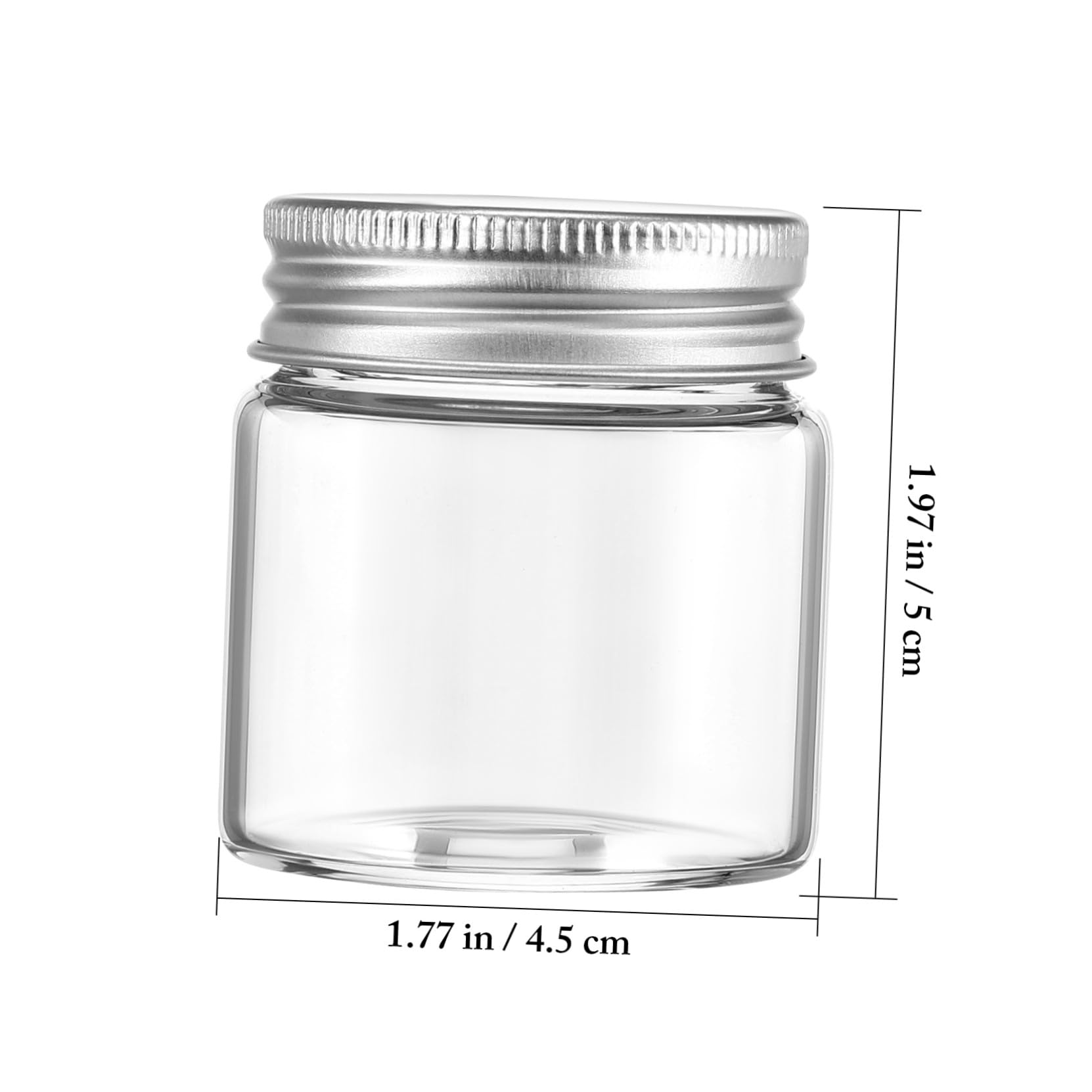 Tarros Pequeños de Vidrio Multiusos para Almacenar Especias y Alimentos de 50 Ml con Tapas Selladas 20 Ideales para Guardar en Armarios o Bolsillos