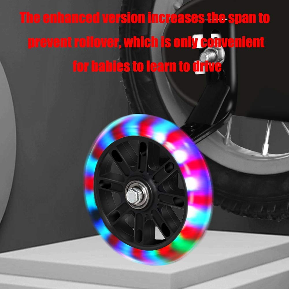 Sxhlseller Blinkende Stützräder - LED Balance Trainer Für 12-20 Zoll Kinderfahrräder
