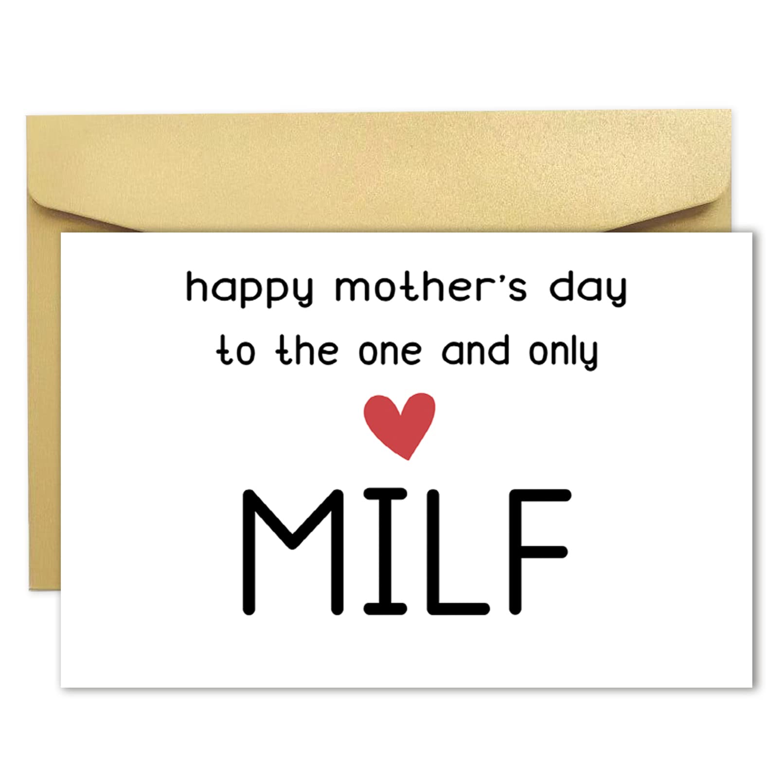OJsensai Happy Milf Mothers Day Card from Husband, Great Mothers Day Gifts for Wife, Small Mothers Day Card for Girlfriend, Unique Mother’s Day Gift for Her