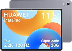 Tablet, HUAWEI MatePad 11.5 New, Wifi 6+128GB, Tela FullView de 11.5”2.2K 120 Hz, Câmera Traseira 13 MP, Câmera Frontal 8 MP, Bateria de 7700 mAh, Cinza Espacial