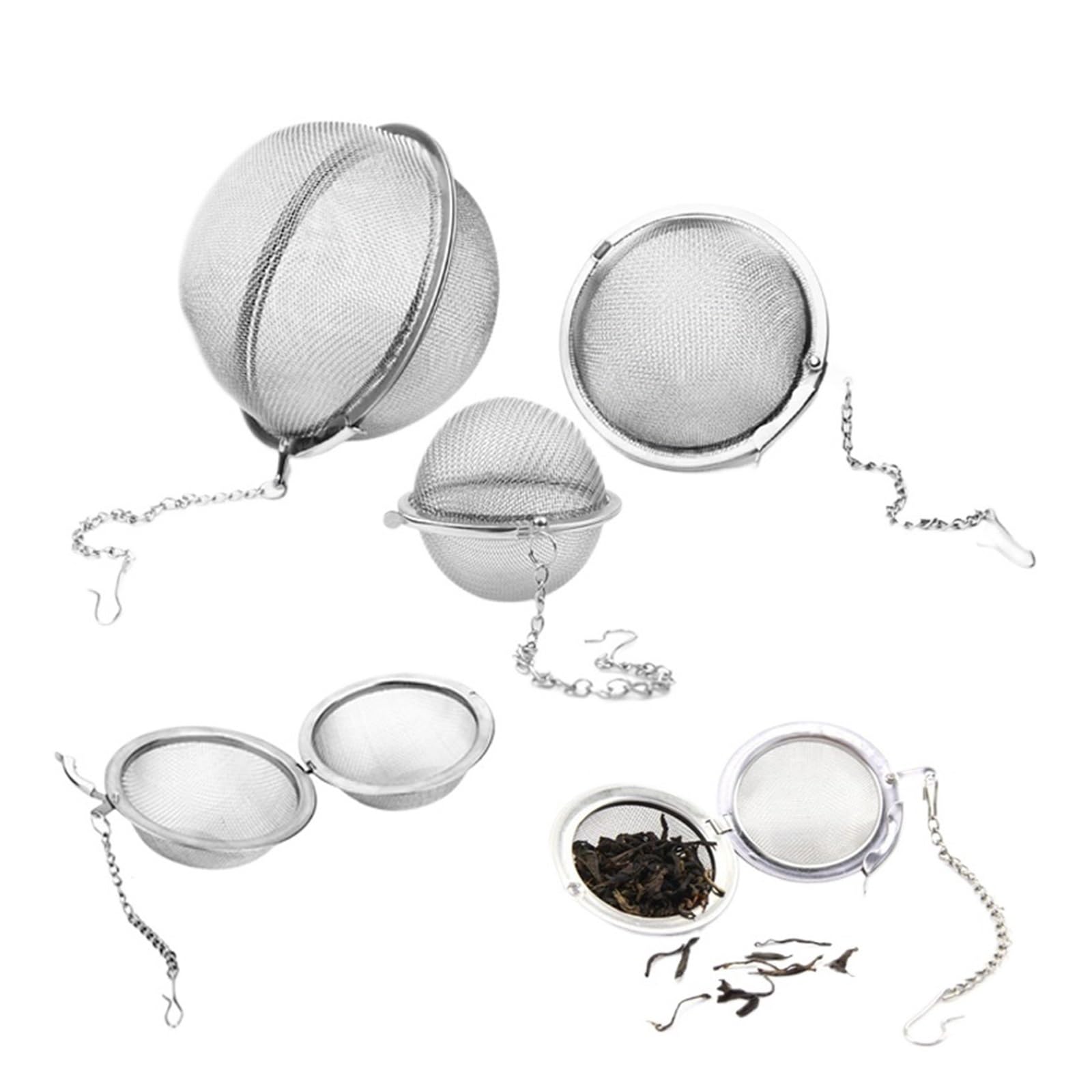 Infuseur Thé Boule à thé épices en acier inoxydable, infuseur sphère, passoire de verrouillage, filtre maille, 5 1 pièce pour thé en vrac