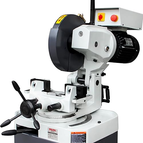 Miniatura 4 de Kaka CS-12 Sierra fría manual resistente, diámetro de hoja de 12 pulgadas, sierra circular de doble velocidad, estructura de doble abrazadera,